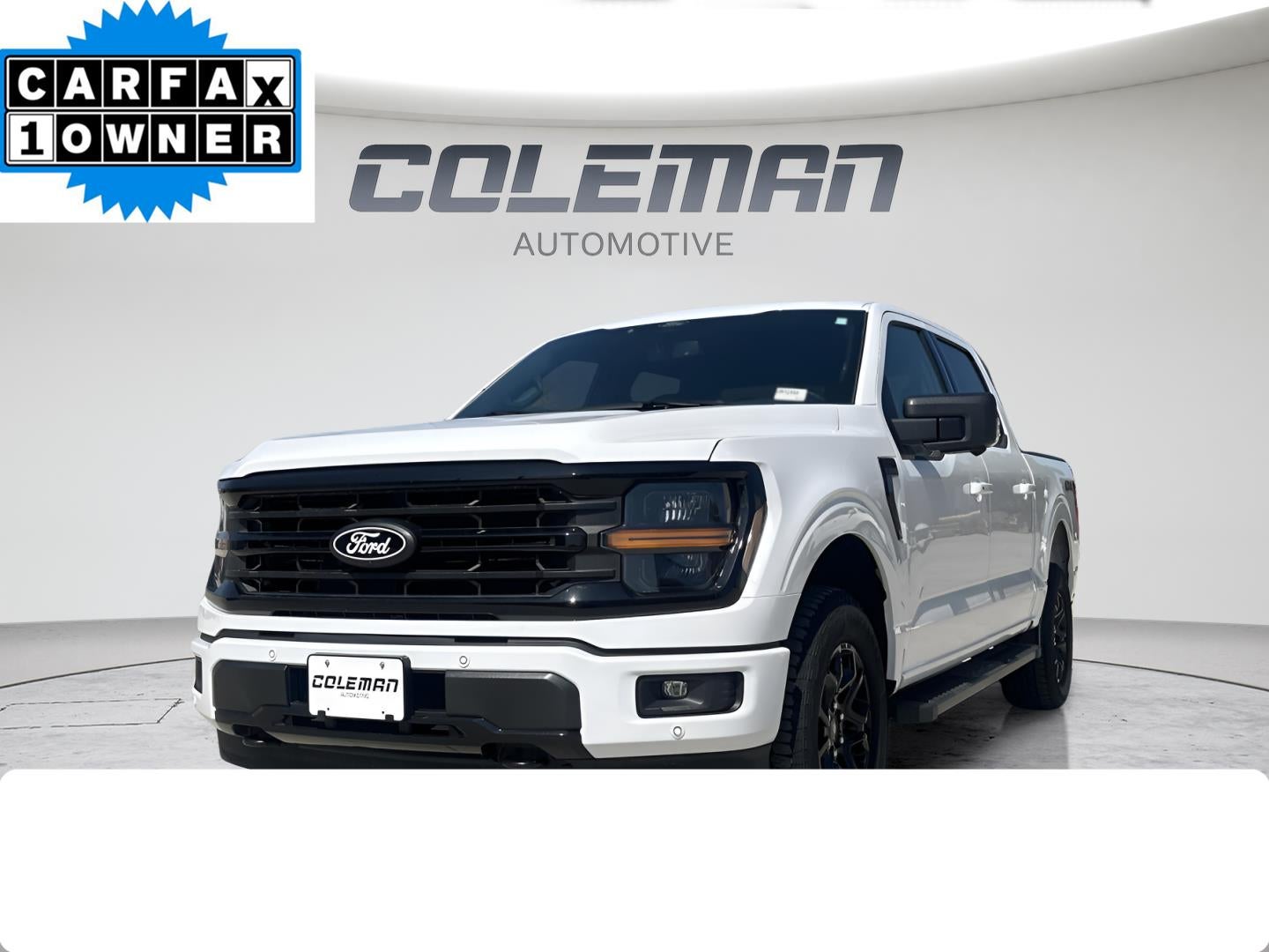 2025 Ford F-150 XLT in White — front three-quarter view