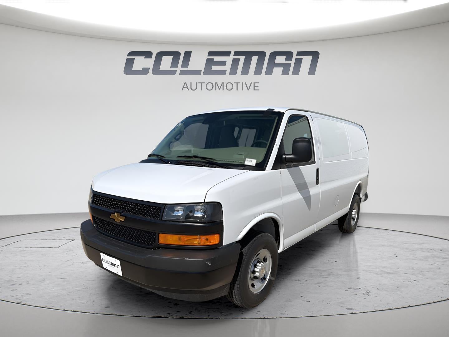2026 Chevrolet Express Cargo WT in Summit White — front three-quarter view