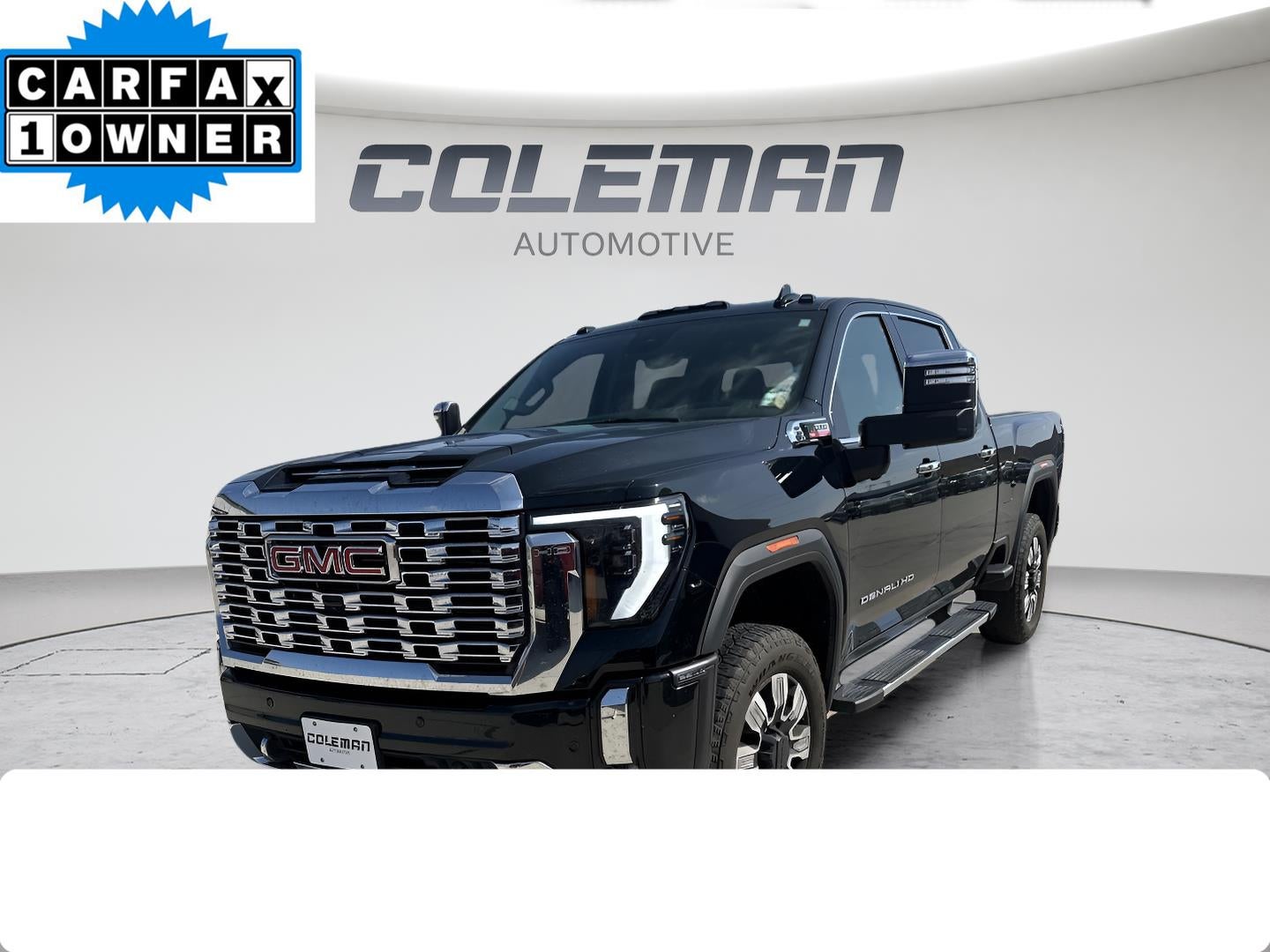 2025 GMC Sierra 2500 HD Denali in Onyx Black — front three-quarter view