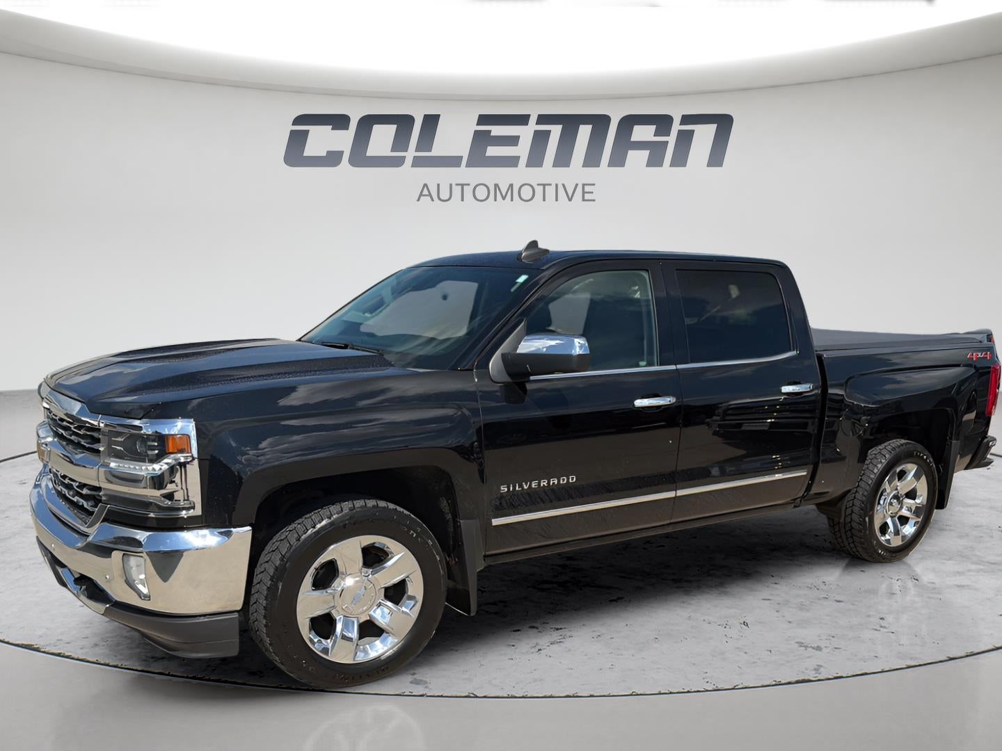 2018 Chevrolet Silverado 1500 LTZ in Black — front three-quarter view