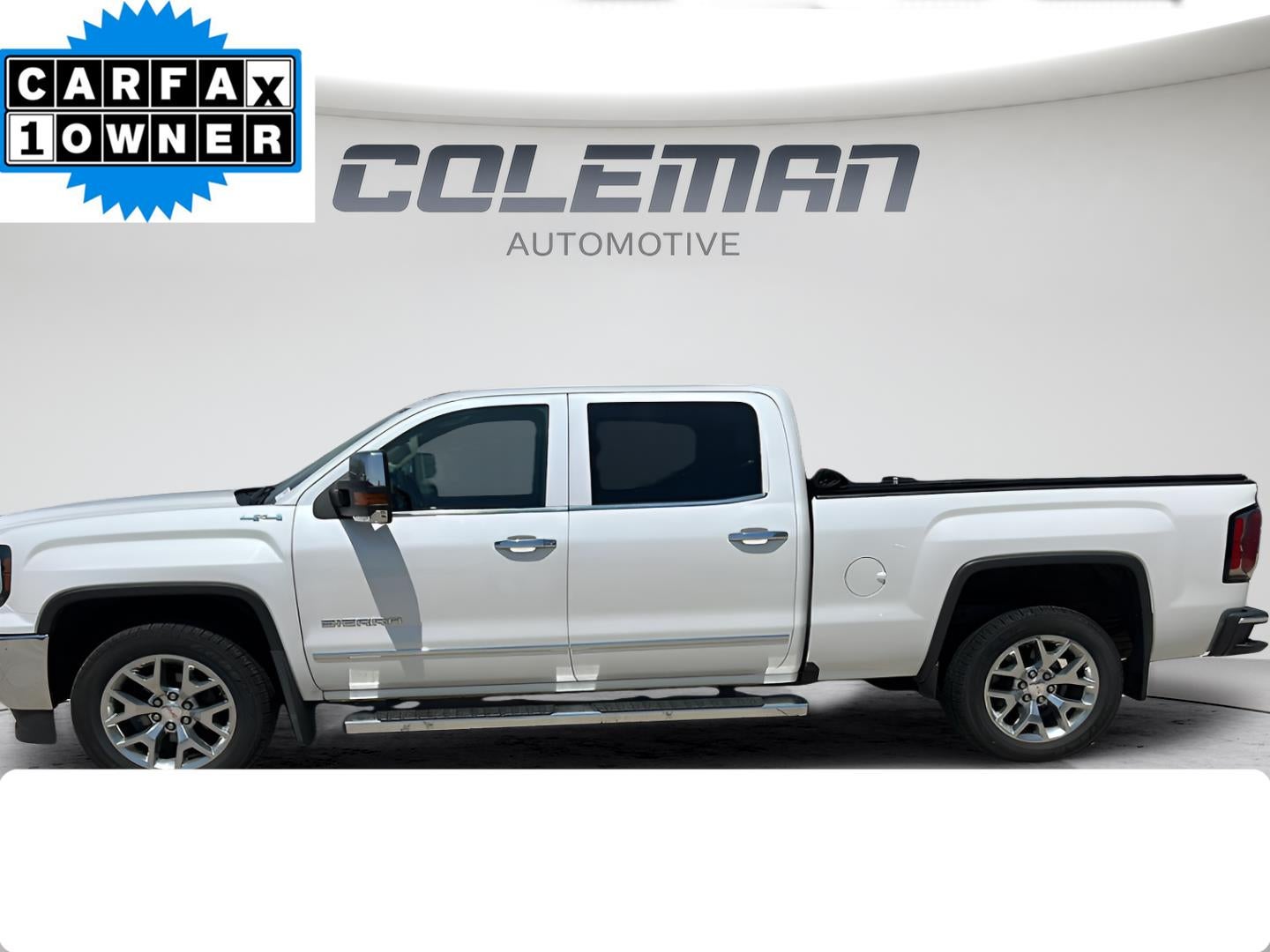 2018 GMC Sierra 1500 SLT in White Frost Tricoat — front three-quarter view