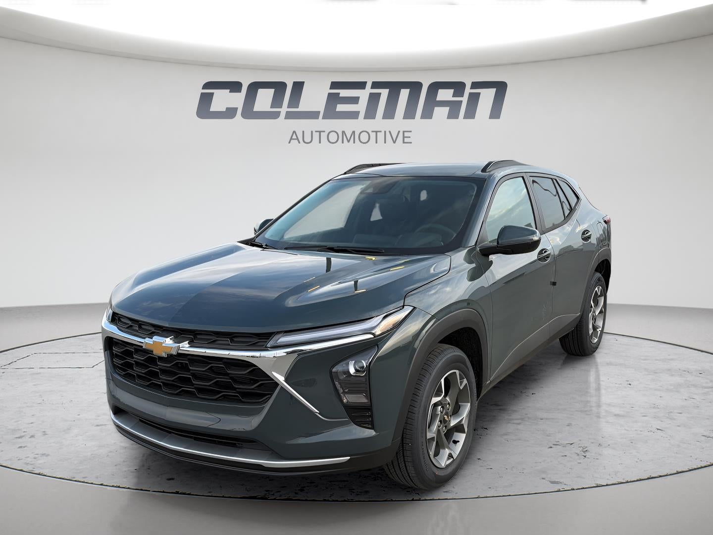 2026 Chevrolet Trax LT in Cypress Gray — front three-quarter view