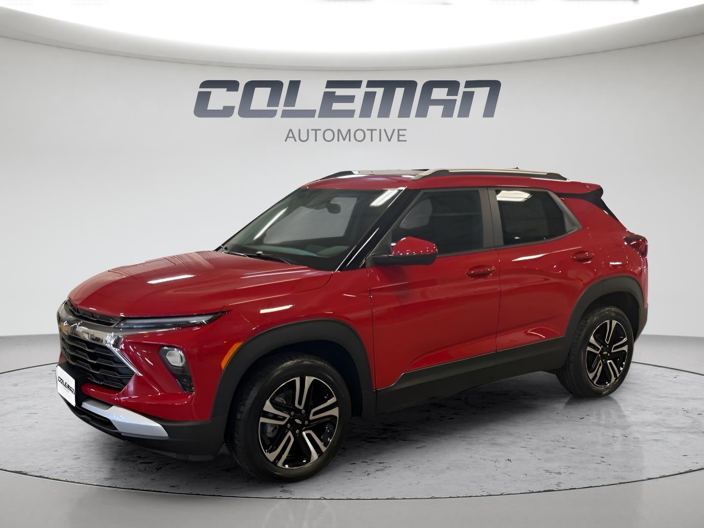 2026 Chevrolet Trailblazer LT in Apex Red — front three-quarter view